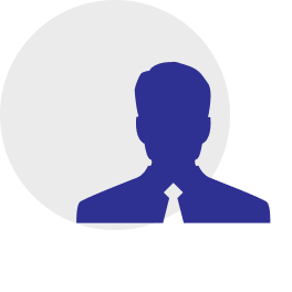 Frame 1618873843 Silhouette of a person in a suit and tie against a gray circle, embodying the professionalism behind life insurance solutions in VA.
